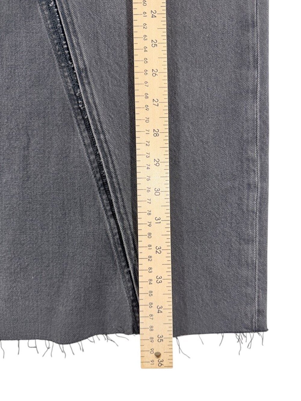 Women's American Eagle Black Maxi Denim Skirt Size 0 25W NWT - Picture 10 of 12
